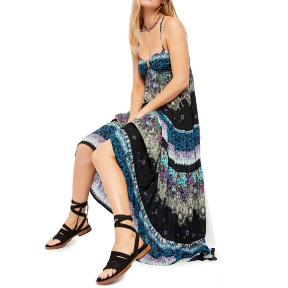 Free People Give A Little Floral Maxi Tiered Dress - Picture 2 of 16